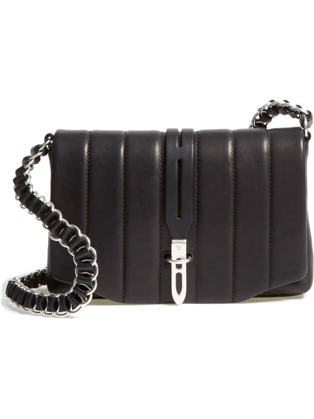Rag & Bone Mini Enfield Quilted Shoulder Bag With Chain Strap - Black